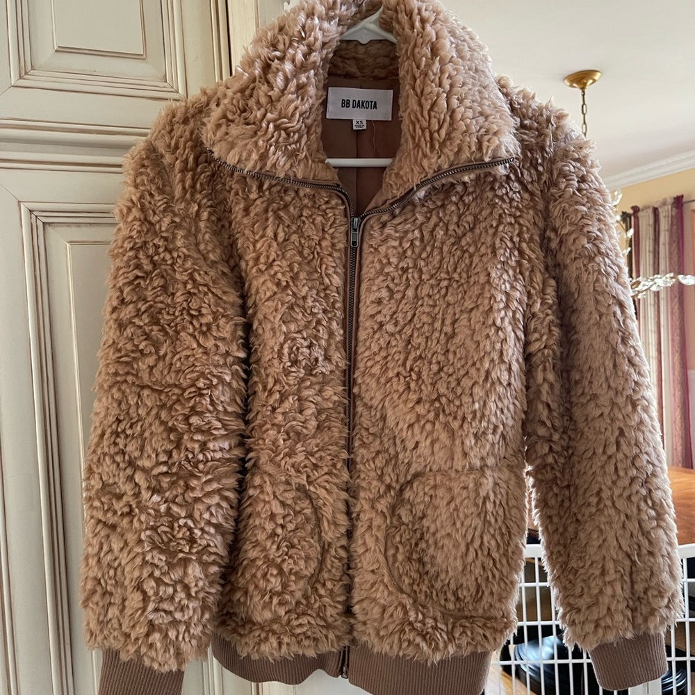 BB Dakota Fuzzy Teddy Jacket XS